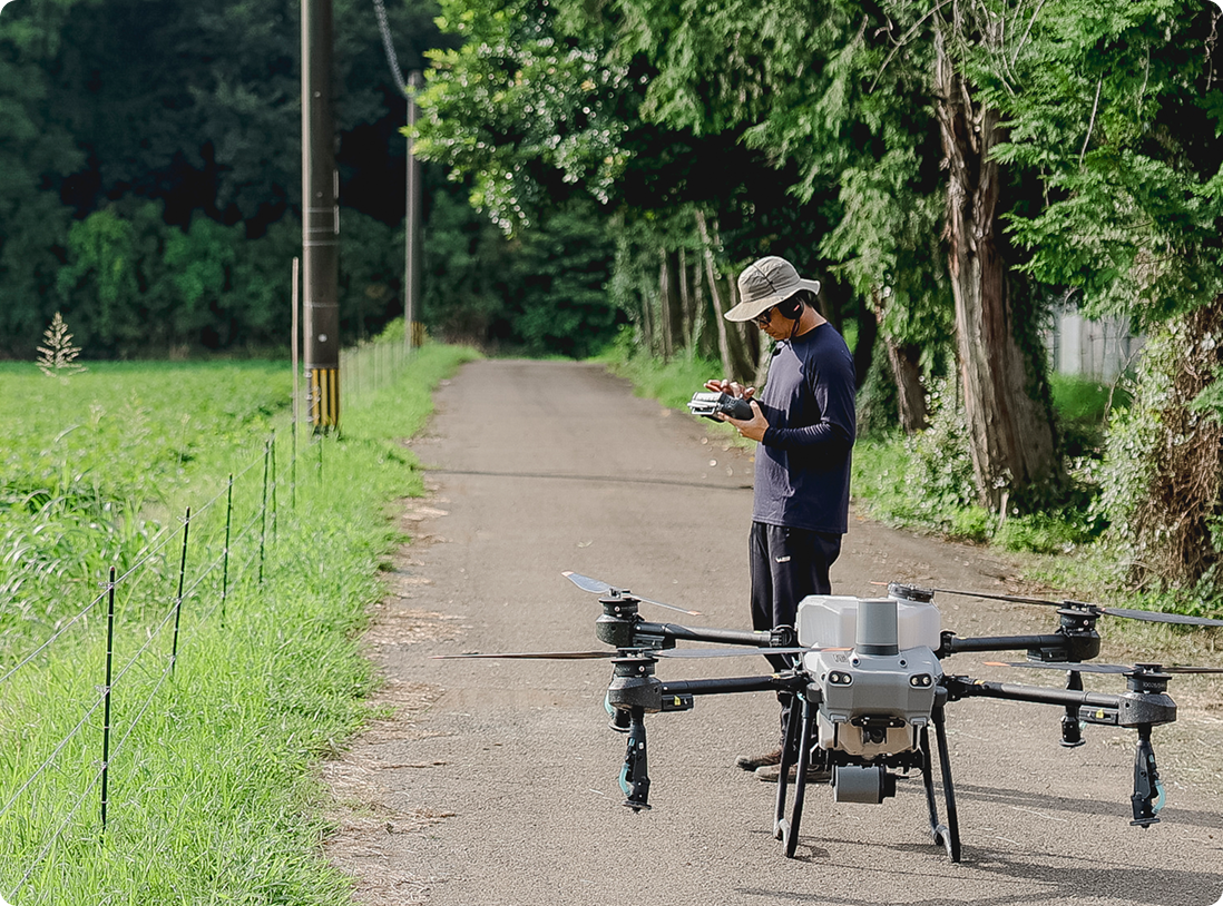 ドローン農薬散布代行